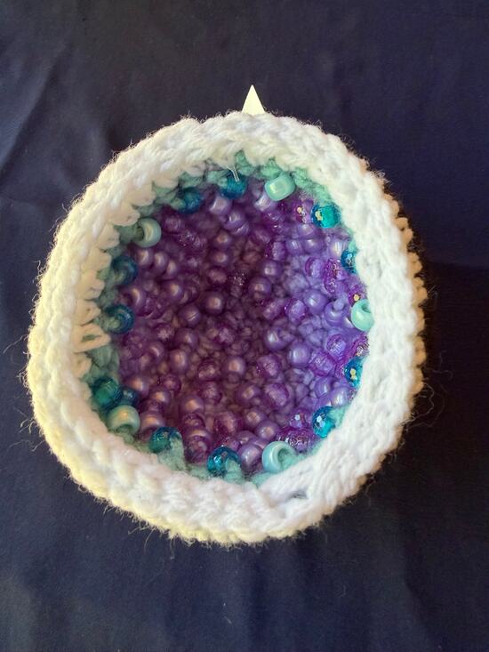 Handmade Other - Crochet Geode acrylic handmade purple and blue